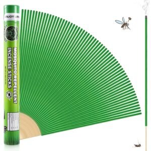 Mosquito Repellent Outdoor Patio Incense Sticks – Plant-Based Citronella Sticks for Backyard, Camping, Travel, Indoor & Outdoor Patio Use (60 Count)